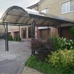 Навес из поликарбоната арочный для автомобилей и гаража