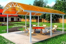 Навес для террасы арочный