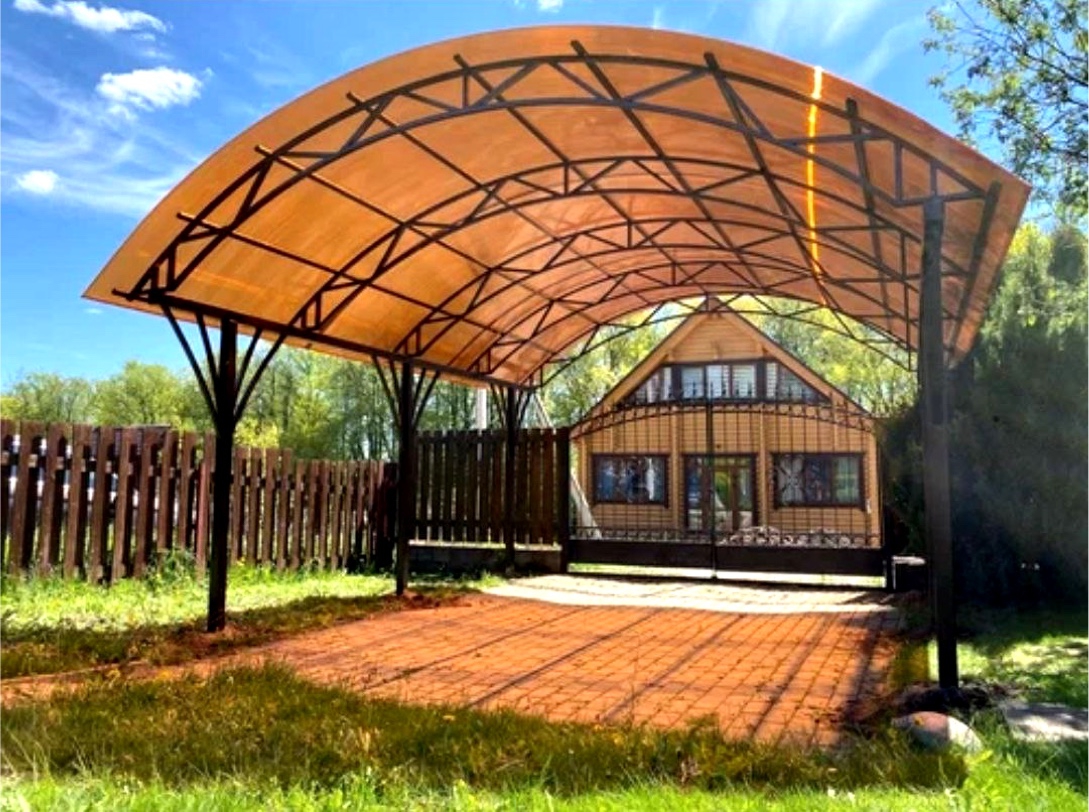 Хай-тек автонавес из поликарбоната для парковки