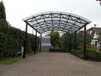 Навес из поликарбоната арочный для 1 автомобиля