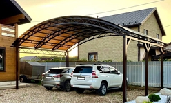 Навес из поликарбоната арочный для 2х авто