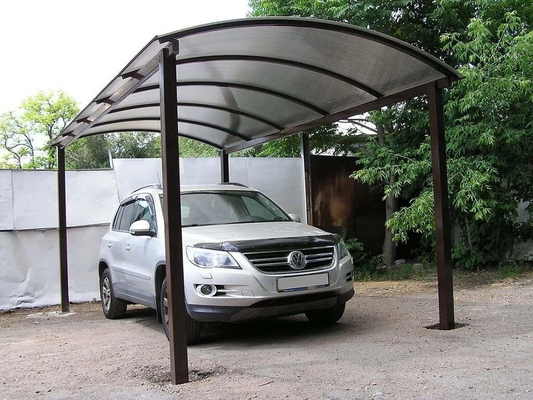 Навес из поликарбоната арочный для одного авто Навес из поликарбоната арочный для одного авто