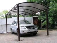 Навес из поликарбоната арочный для одного авто