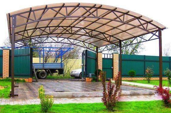 Навес из поликарбоната арочный для машин