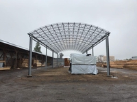 Навес автомобильный из поликарбоната арочный промышленный