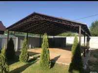 Навес из профлиста двускатный для 2х и более авто