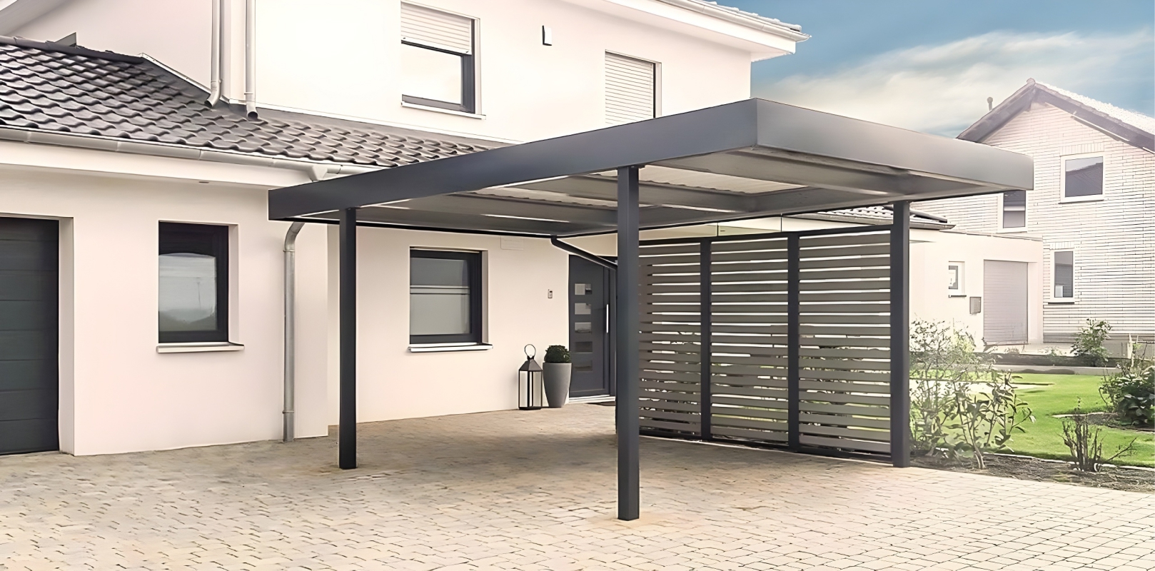 Хай-тек автонавес из поликарбоната для парковки