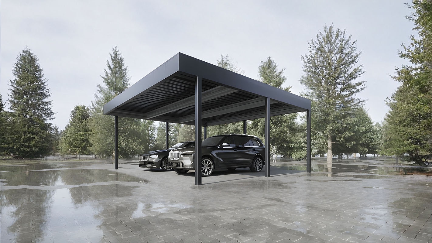 Хай-тек автонавес из поликарбоната для парковки